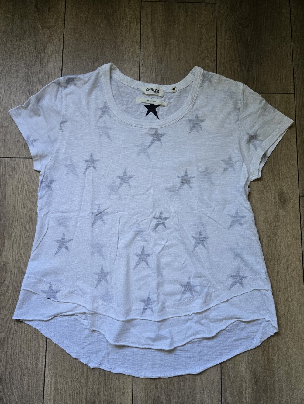 NWOT CHRLDR Short-sleeve Slub-knit Graphic T-shirt Sz L